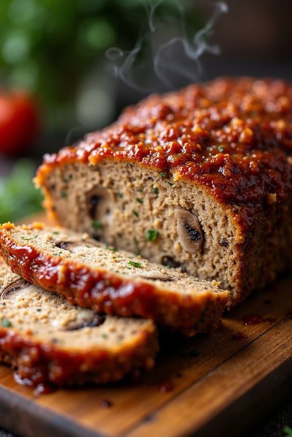 savory turkey mushroom meatloaf