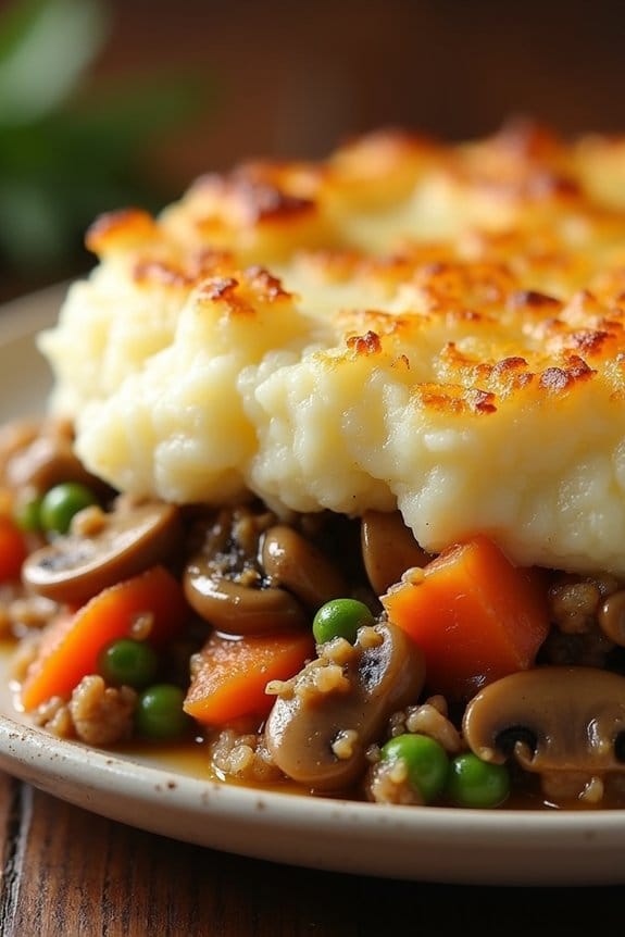 savory turkey mushroom pie