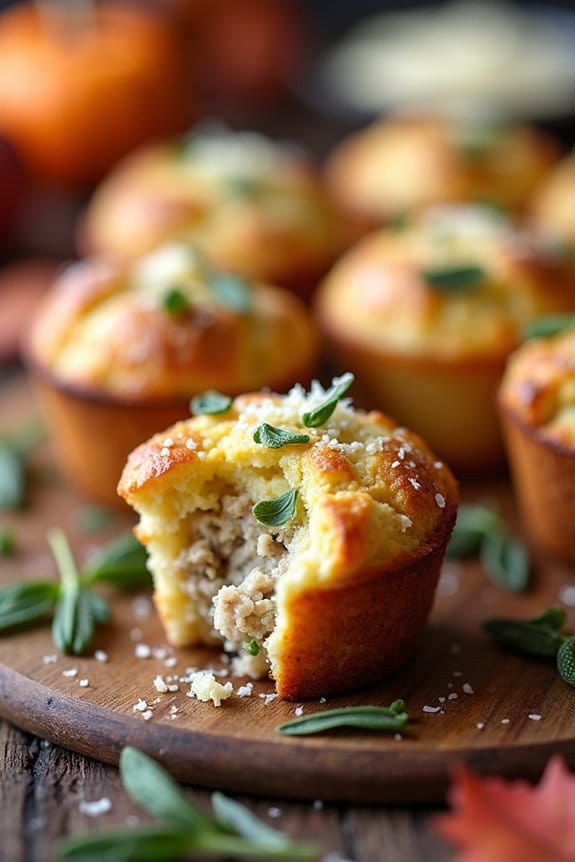 savory turkey stuffing muffins