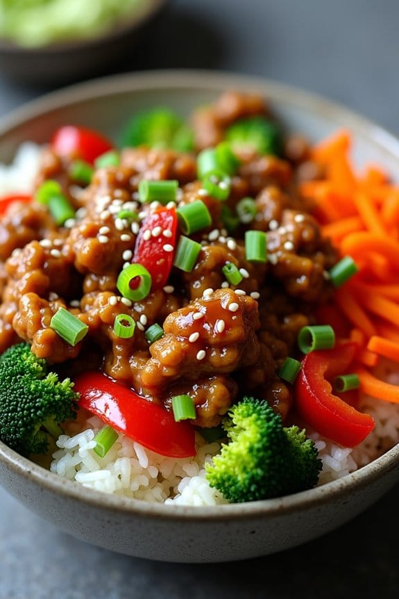 savory turkey teriyaki bowl