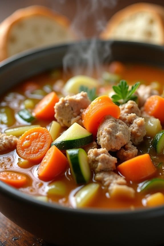 savory turkey vegetable soup
