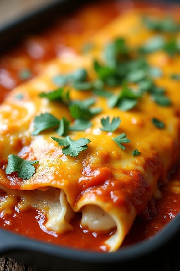 spicy chipotle turkey enchiladas