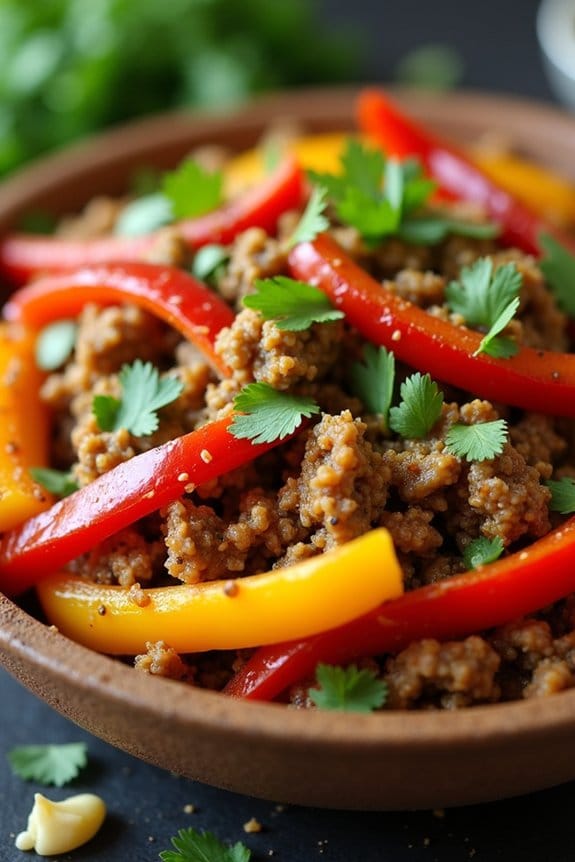 spicy turkey bell pepper stir fry