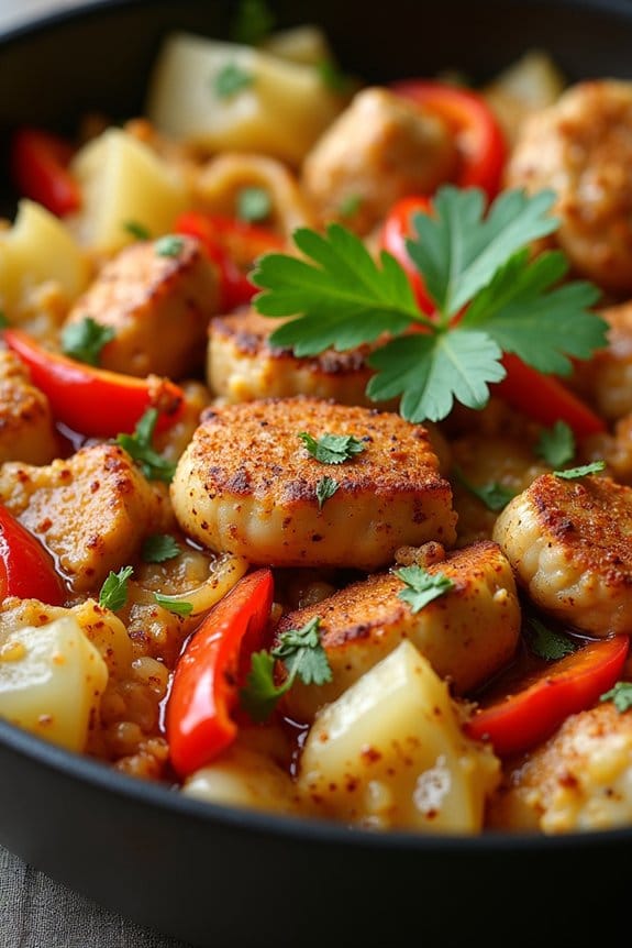 spicy turkey cabbage skillet