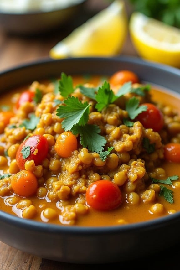 spicy turkey lentil curry
