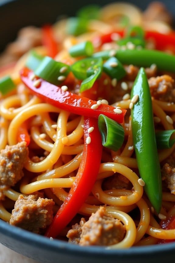 spicy turkey noodle bowl