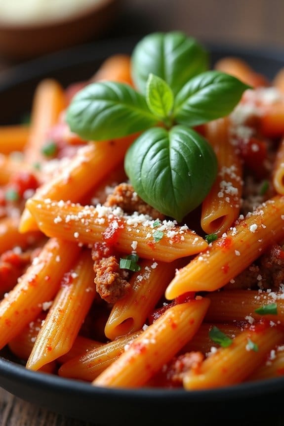 spicy turkey pasta dish