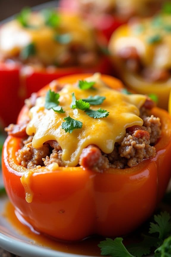 spicy turkey stuffed peppers