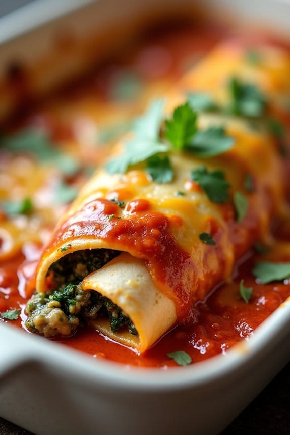 spinach turkey enchiladas recipe