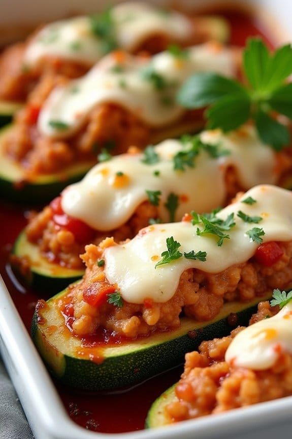 stuffed zucchini with turkey