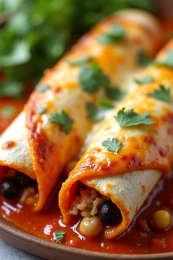 sweet potato turkey enchiladas