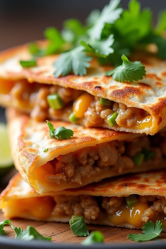 taco style turkey quesadilla delight