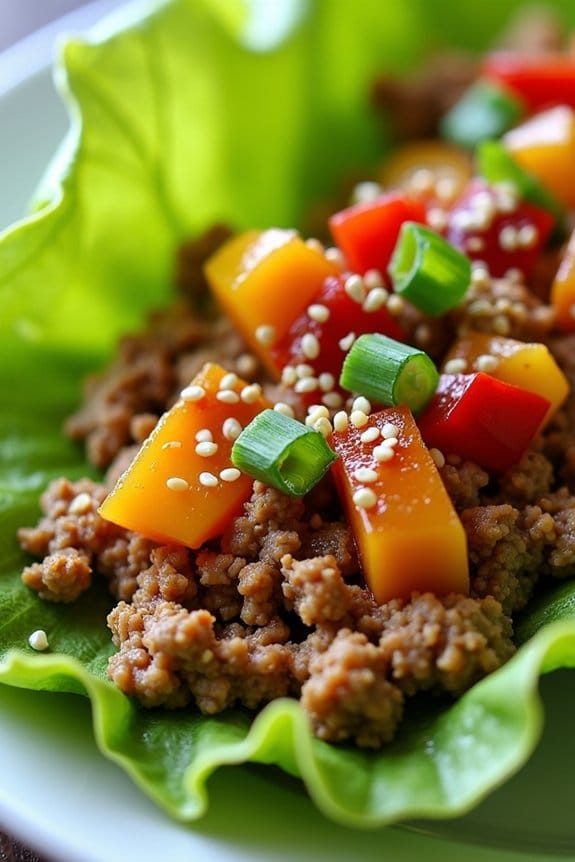 teriyaki turkey lettuce wraps