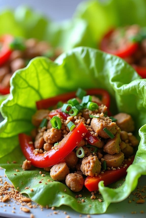 thai basil turkey wraps