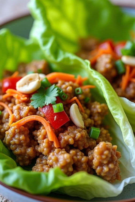 thai peanut turkey wraps