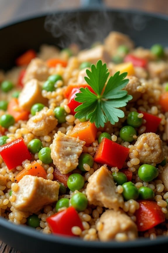 turkey and farro pilaf