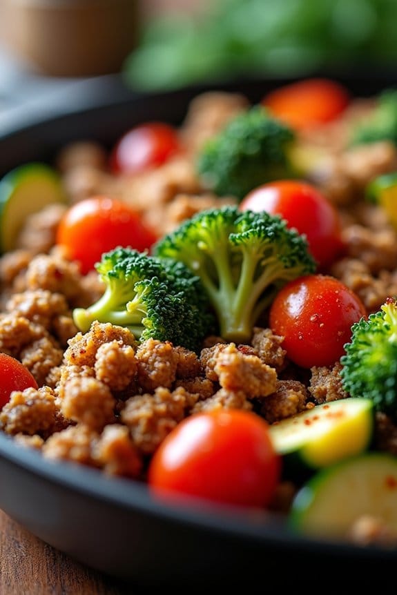 turkey and vegetable skillet