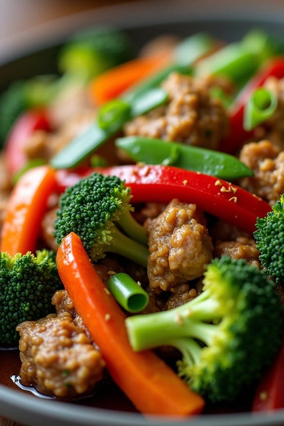 turkey and vegetable stir fry