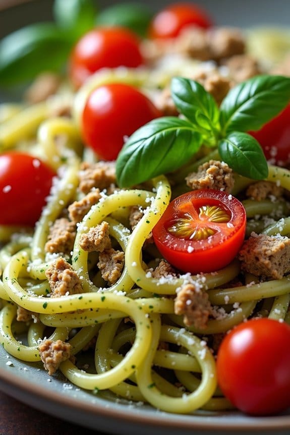turkey basil pesto pasta