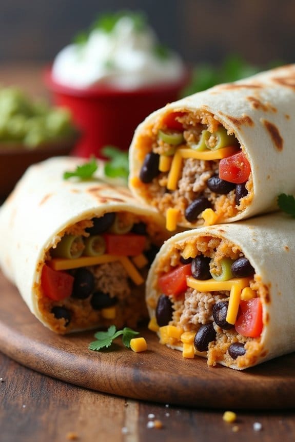 turkey black bean burritos