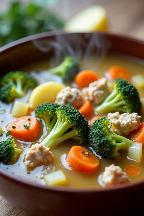 turkey broccoli comfort soup
