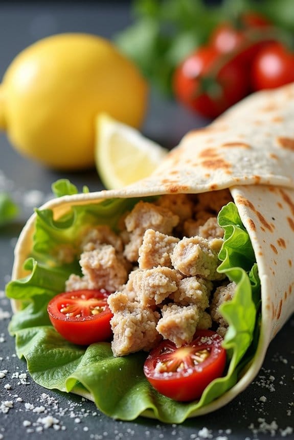 turkey caesar salad wraps