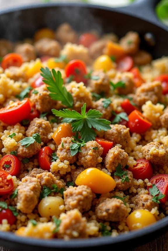 turkey cauliflower rice skillet