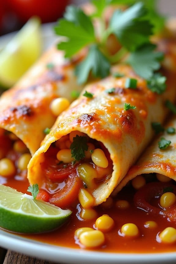 turkey enchiladas with vegetables