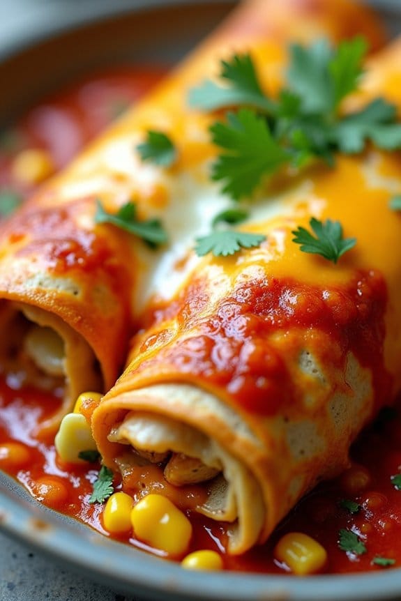 turkey enchiladas with vegetables