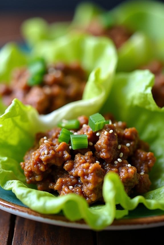 turkey mushroom lettuce cups