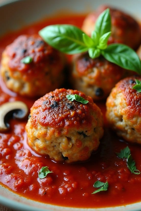 turkey mushroom meatballs recipe