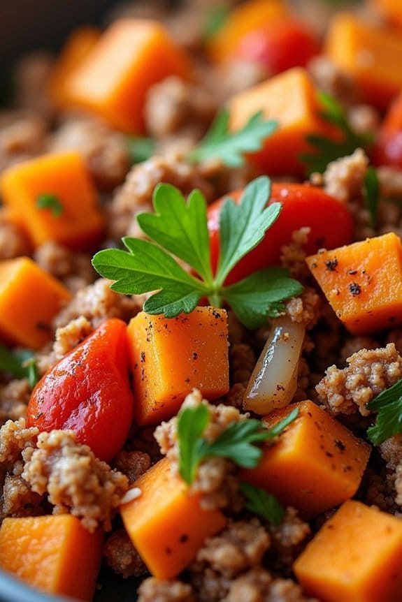 turkey sweet potato skillet hash