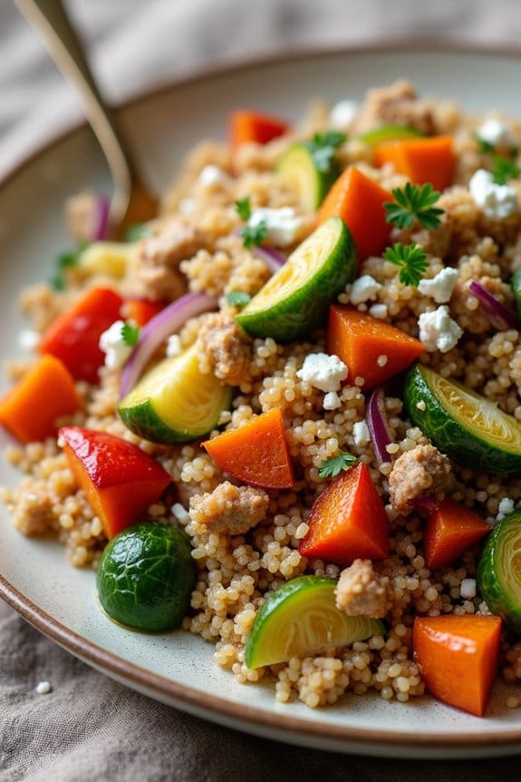 warm turkey quinoa salad