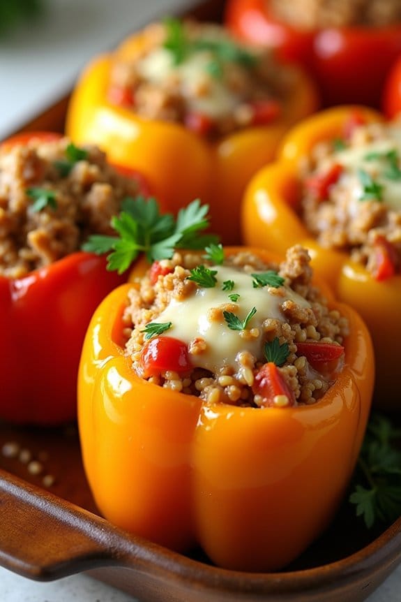 air fryer chicken stuffed peppers