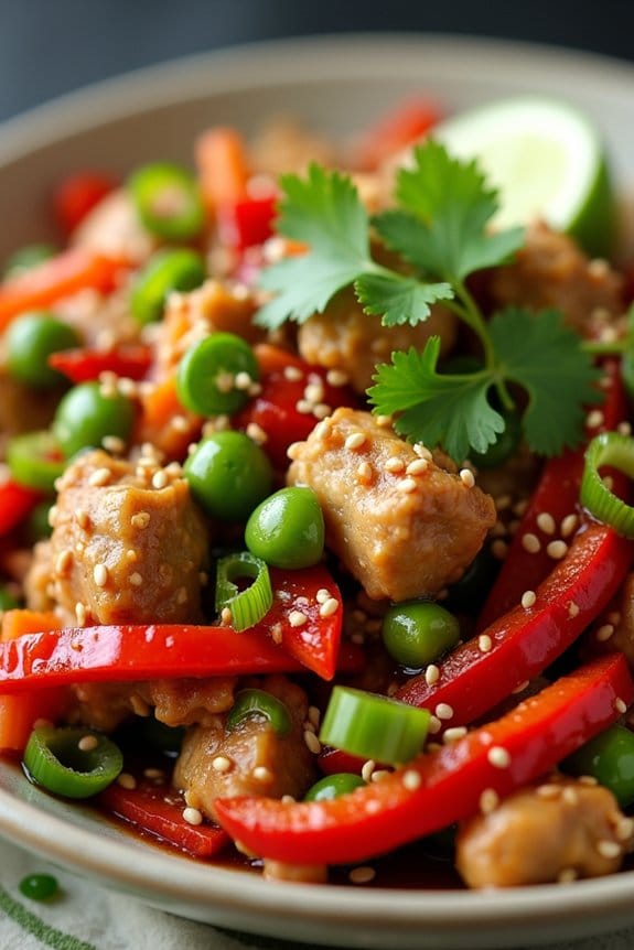 asian inspired chicken stir fry