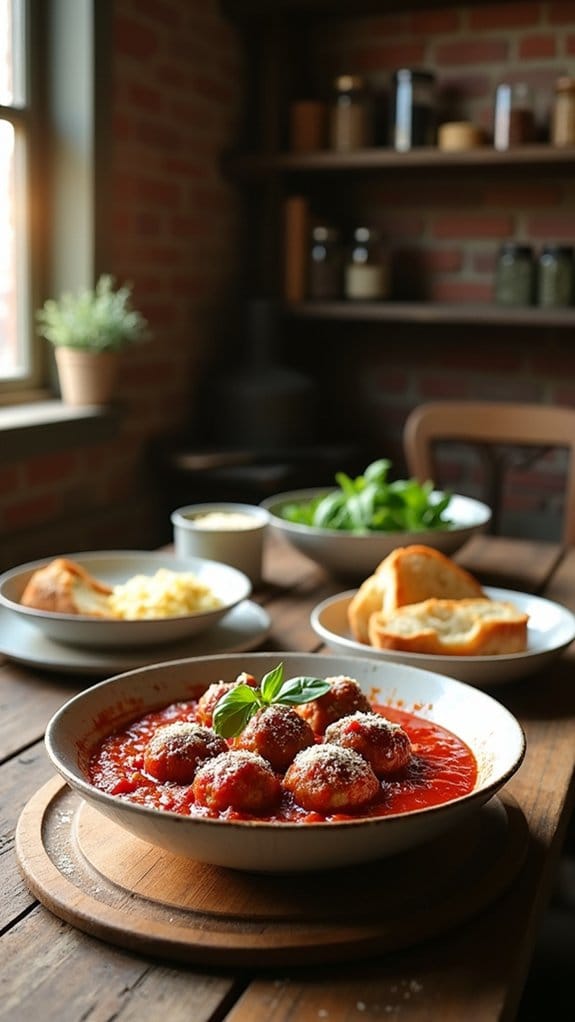 baked meatballs in marinara