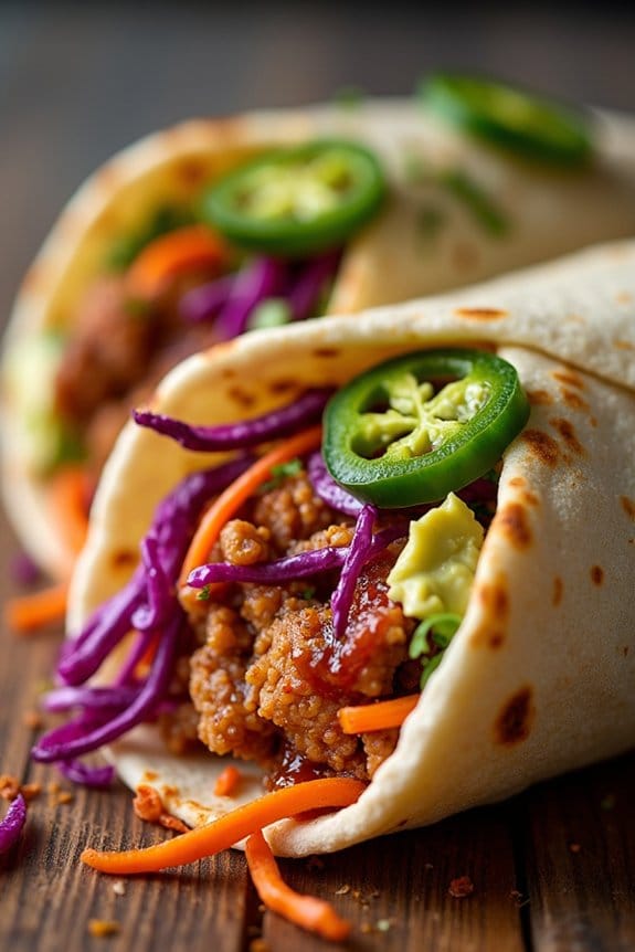 bbq chicken coleslaw tortilla wraps