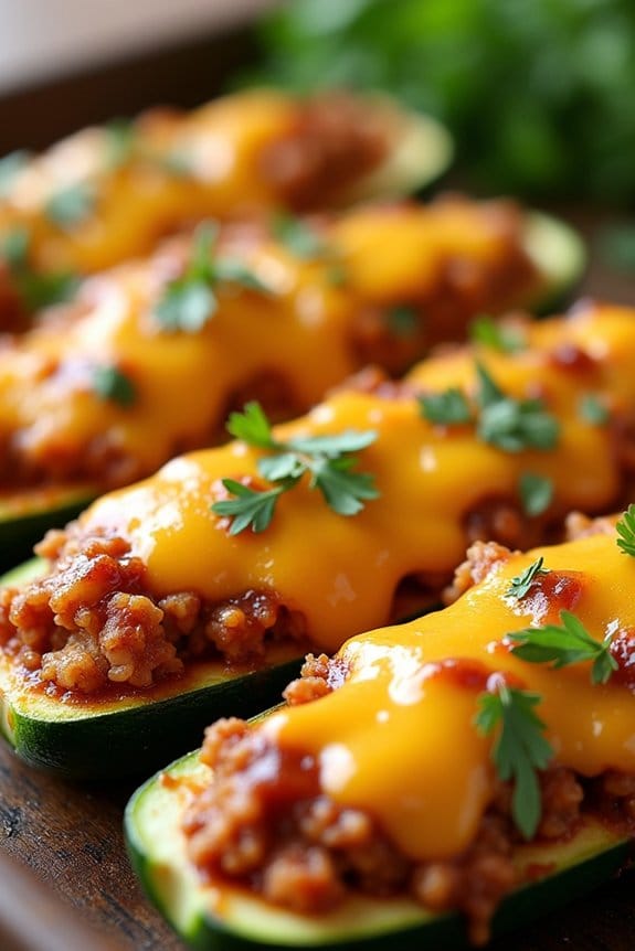 bbq chicken stuffed zucchini boats