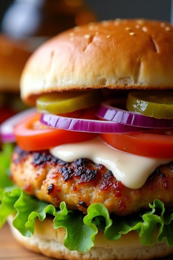 bbq ranch chicken burgers
