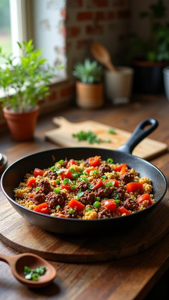 bold bbq beef skillet