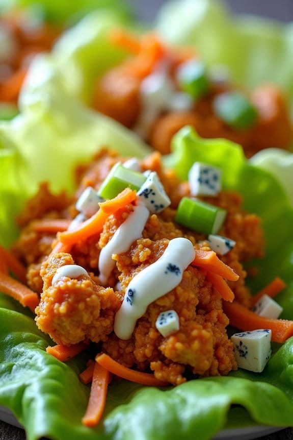 buffalo chicken lettuce wraps