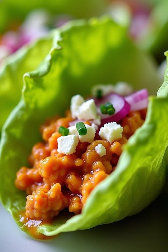 buffalo chicken lettuce wraps