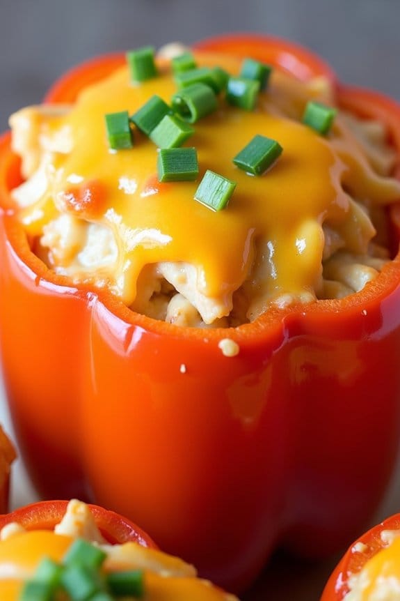 buffalo chicken stuffed peppers