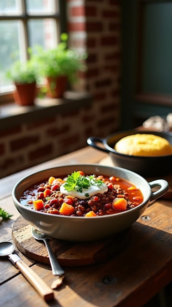 buffalo sauce enhances chili