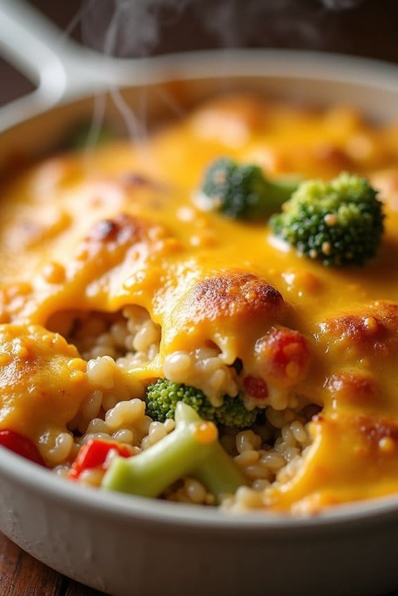 cheesy chicken quinoa casserole