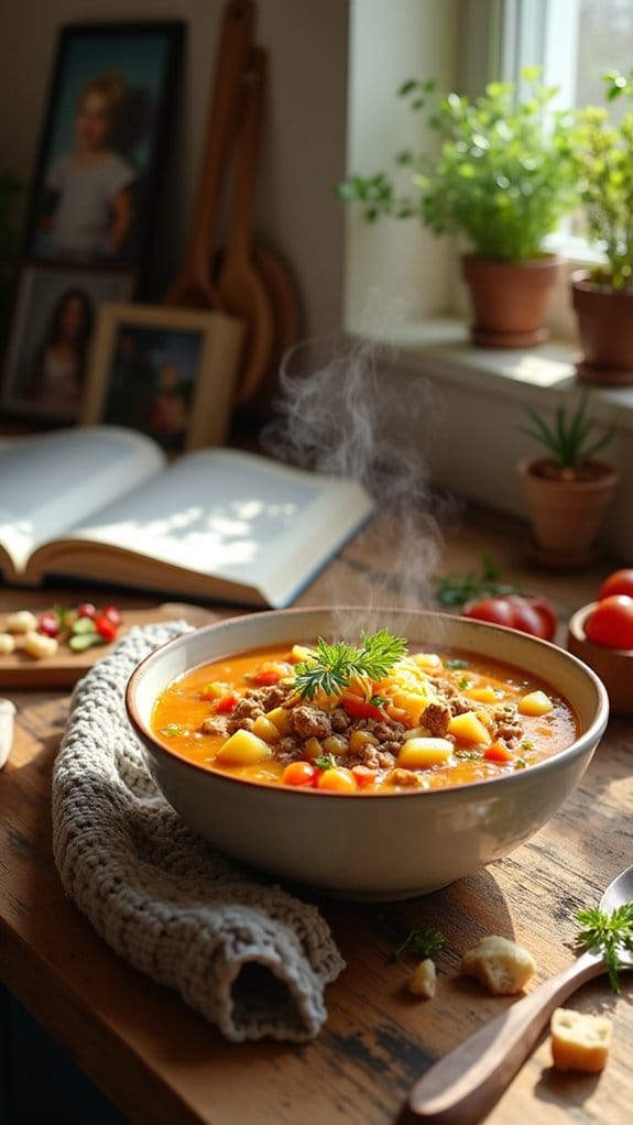 cheesy hearty comforting soup