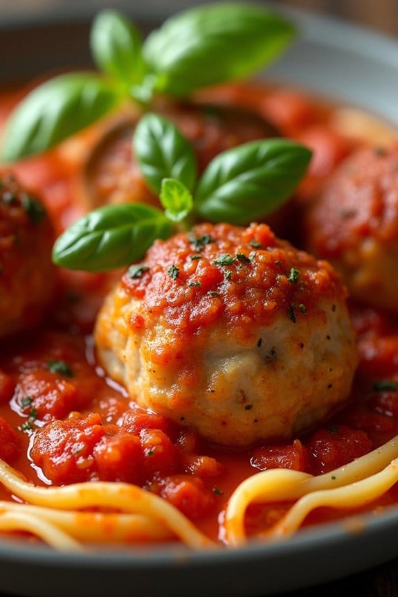 chicken meatballs in marinara