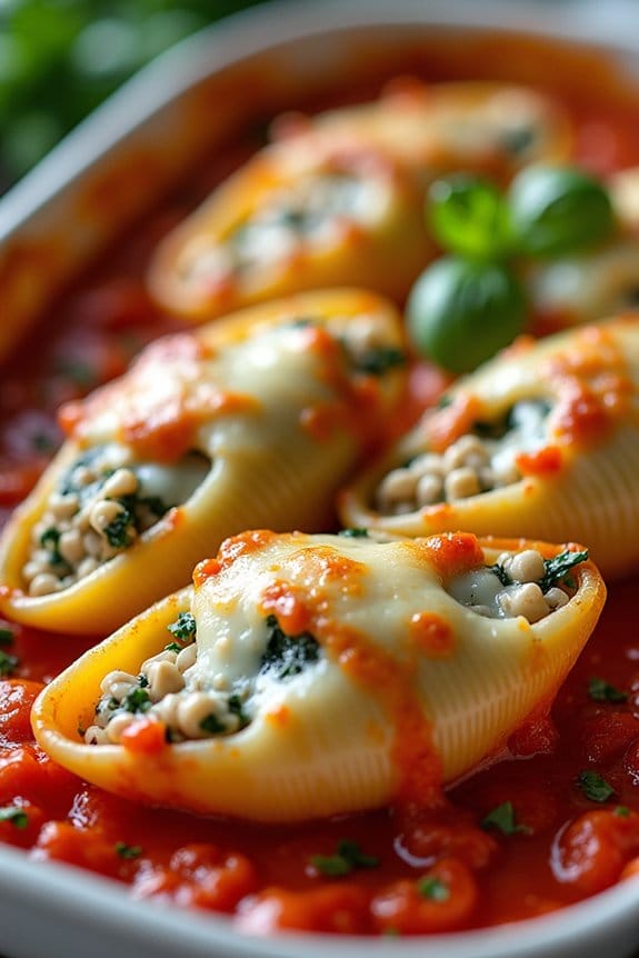 chicken spinach stuffed shells