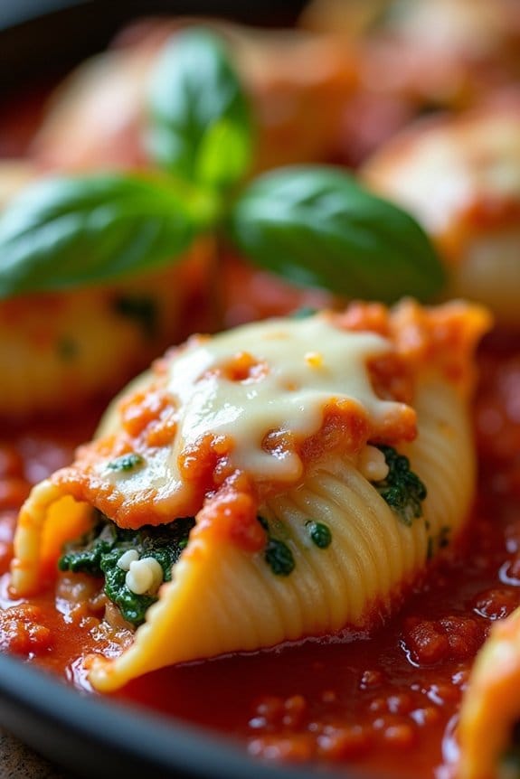 chicken spinach stuffed shells recipe