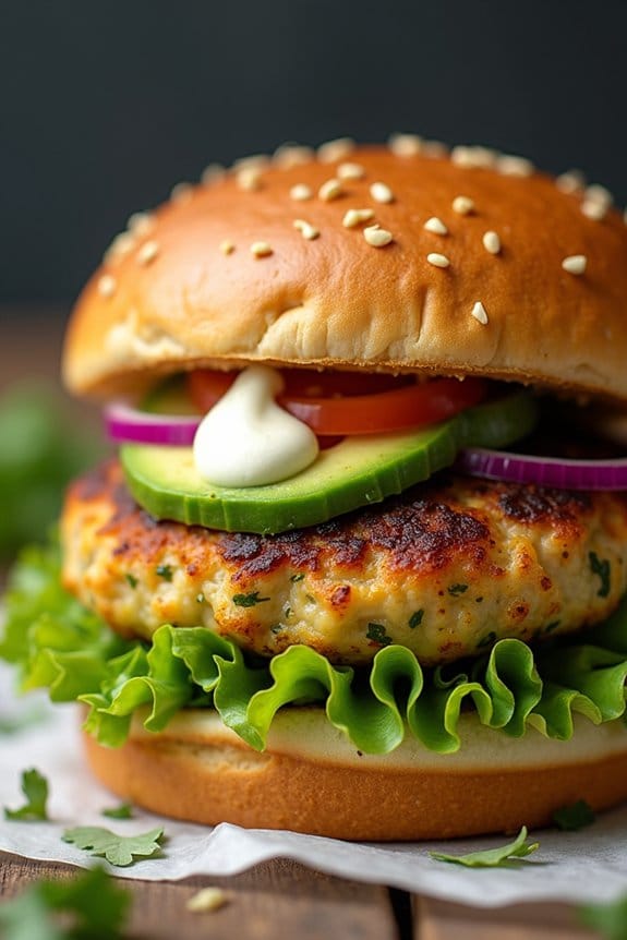 cilantro lime chicken burgers